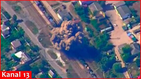 Russia hit Ukrainian equipment echelon on railway with Iskande - Ministry of Defense released images