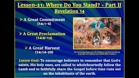 Revelation Lesson-31: Where Do You Stand? - Part II