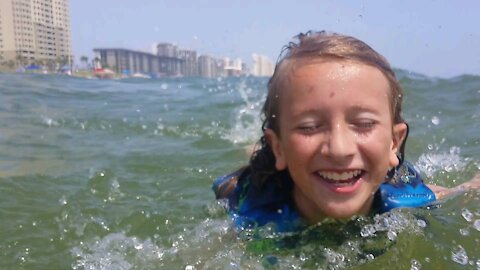 Playing in Panama City Beach Ocean