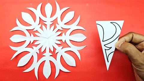 Paper Cutting Snowflake Design ❄️ How to Make Snowflake Out of Paper 🎄 Easy Paper Crafts