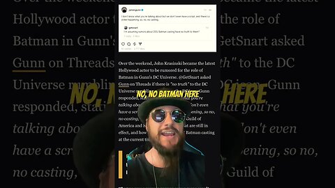 DC’s James Gunn SWATS DOWN Another Batman Casting Rumor #shorts #batman #dc #jamesgunn