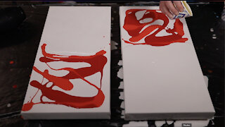 Red~Vermilion & More... Acrylic Pour Painting / Fluid Art / Abstract Art