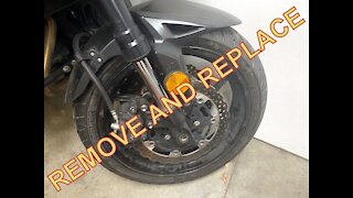 How to Remove and Replace the Front Wheel on a Kawasaki Versys 650
