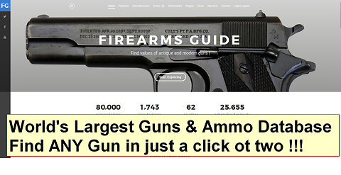 How to search & find ANY gun in FirearmsGuide.com that presents over 80,000 antique and modern guns