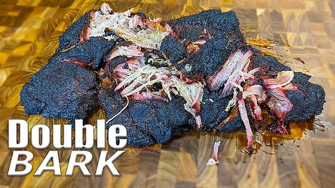 Double Bark Pulled Pork Recipe on Kettle Grill with Kosmos Q