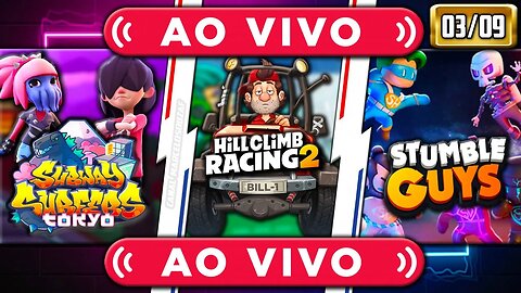 Subway Surfers Tokyo 2023 / Hill Climb 2 e Stumble Guys - 3 de Setembro