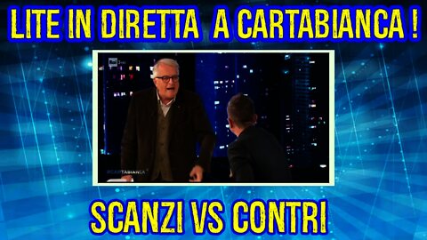 A Cartabianca volano gli insulti tra Scanzi e Contri