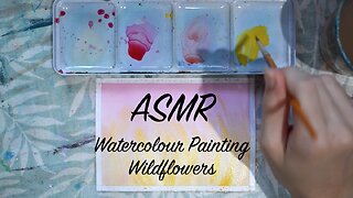 ASMR Paint With Me | Watercolour Wildflowers (No Talking)