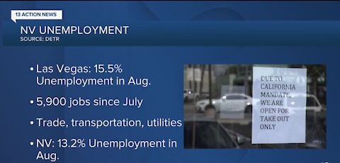 DETR: Nevada unemployment numbers for Aug, 2020