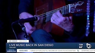 Live music back in San Diego