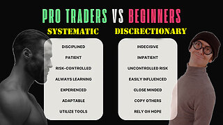 Systematic VS Discretionary Trading Approach: Which one is Better? (Pro Trader VS Beginner Trader)