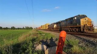 CSX Q009 Intermodal Double-Stack Train From Bascom, Ohio June 13, 2021