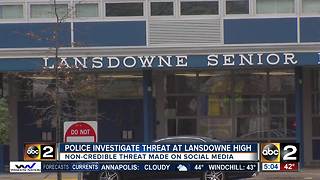 Police investigate threat at Landsdowne High School