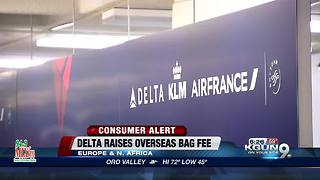 Delta raises overseas baggage fee