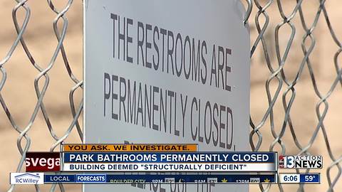 Mysterious fence around park bathroom, building deemed unsafe