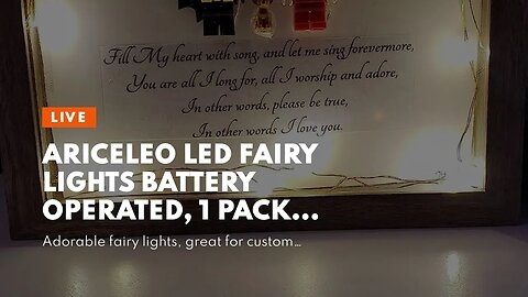Ariceleo Led Fairy Lights Battery Operated, 1 Pack Mini Battery Powered Copper Wire Starry Fair...