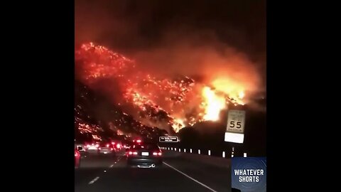 How the 2018 wildfires looked on the commute to work #shorts #fire #wildfire #cool #flame