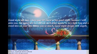 Good night my love, I will miss you, dream with angels! [Message] [Quotes and Poems]