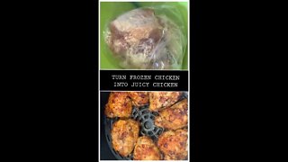 How To Cook A Brick Of Frozen Chicken In Your Air Fryer!