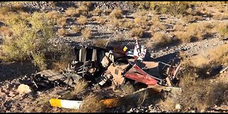 Helicopter crash scene at Red Rock Canyon remains under investigation