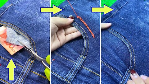 Top Notch Sewing Hacks and Tips l Great Embroidery Hacks (Clothing, Jeans )🧵 l How To Sew😍