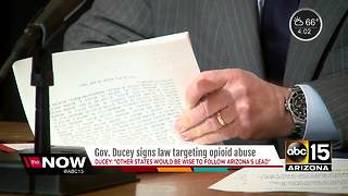 Governor Ducey signs law targeting opioid epidemic