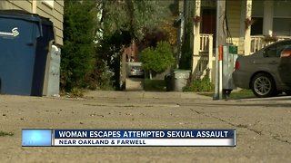 Woman nearly sexually assaulted while taking out trash