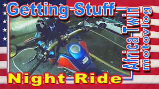 Night Ride | Getting Stuff | 2019 Africa Twin | Oregon | ADV Bike | Motovlog