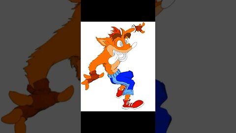 Crash Banicoot Time-lapse in Procreate #shorts #gaming