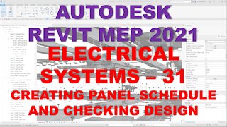 Autodesk Revit MEP 2021 - ELECTRICAL SYSTEMS - CREATING PANEL SCHEDULE AND CHECKING DESIGN
