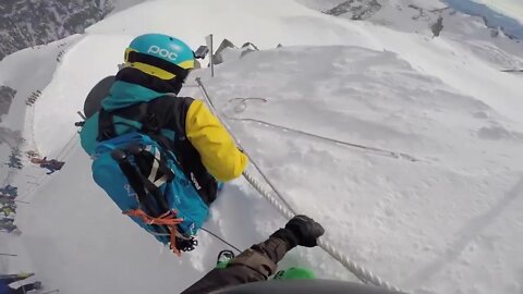 Aiguille du Midi 3800m - Vallee blanche - Snowboard Freeride-13