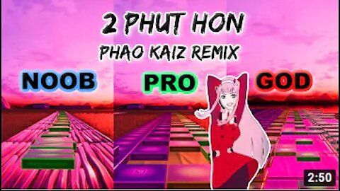 Phao - 2 Phut Hon KAIZ Remix Zero Two - Noob vs Pro vs God (Fortnite Music Blocks) with map code!