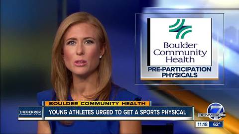 Boulder Community Health talks pre-participation physicals.