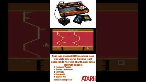 🎮"Desafio do Atari 2600: Adivinhe o Jogo com a nave dentro do corpo humano do Vídeo Shorts!🎮