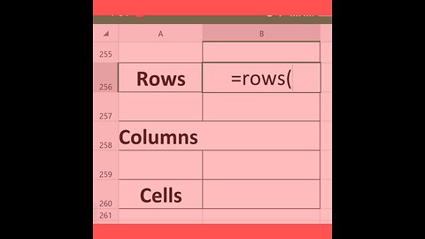 Row Column in Excel