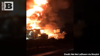 INFERNO! Fireballs ERUPT from Texas Sherwin-Williams Plant Blaze