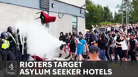 Rioters attack hotel housing asylum seekers amid far-right violence