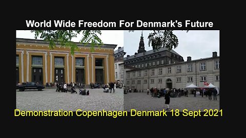 Demonstration Copenhagen Denmark 18 Sept 2021