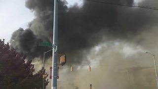 Vacant warehouse catches fire in Baltimore