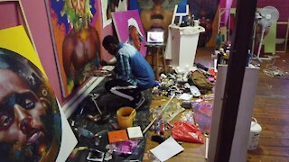 SOUTH AFRICA - Cape Town - Artists Loyiso Mkize talks about his work (Video) (5mg)