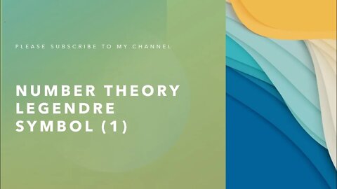 Number theory Legendre Symbol(1) definition and prove Euler Criterion