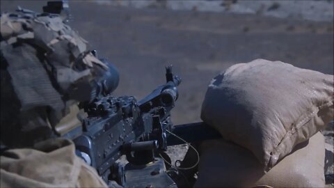 U.S. Marine M240 Machine Guns Provide Support for Platoon Attacks #Shorts