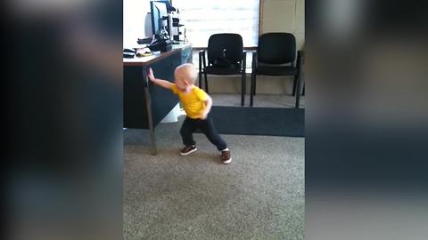Amazing Tot Boy Shows His Karate Moves