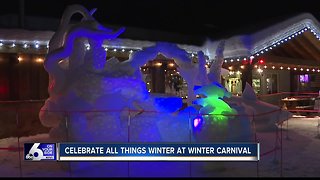 Winter Carnival highlighted with ice sculptures