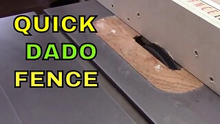 Quick tip - simple table saw dado blade fence for woodworking