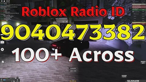 Across Roblox Radio Codes/IDs