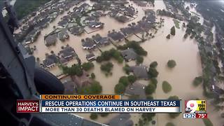 Rescue operations continue in southeast Texas