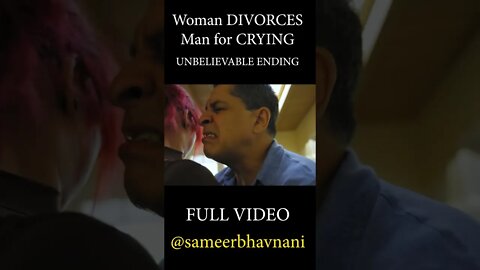 Wife DIVORCES Husband for Crying! #ytshorts #shorts #crybaby #sameerbhavnani