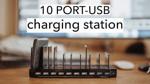 Channel update! 10 ports USB charging station for iPhone, Samsung, MacBook Pro, iPad Pro [4W]