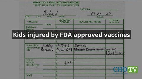 Kids Injured by FDA Approved Vaccines